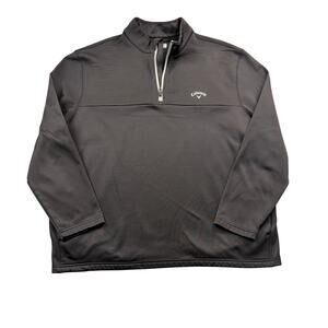 Callaway Black Ottoman 1/4 Zip Pullover Fleece Sweathsirt Men's XXL Golf Polo